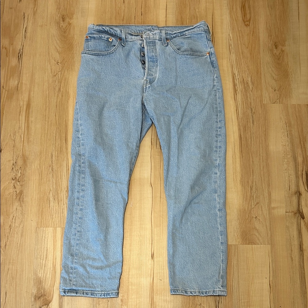 Women's Light Blue Straight Leg Jeans